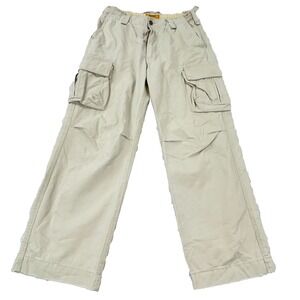 Vintage Trailer Cargo Pants Men 34x32 Tan Khaki  Baggy Wide‎ Leg Skate Y2K 2000s